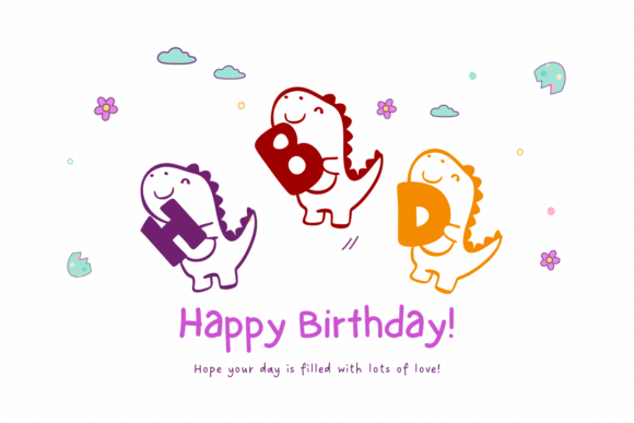 Cute Dino Font - Image 4
