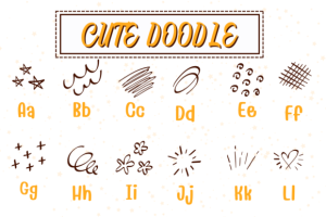 Alternative view of Cute Doodle Font