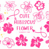 Cute Hibiscus Flower Font