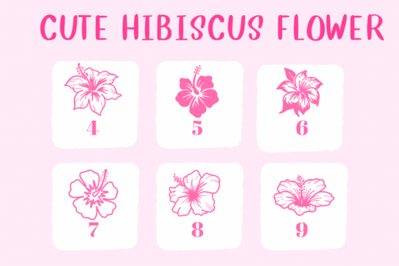 Cute Hibiscus Flower Font - Image 4