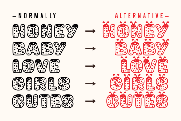 Cute Lady Bugs Font - Image 2