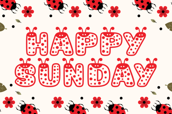 Cute Lady Bugs Font - Image 5