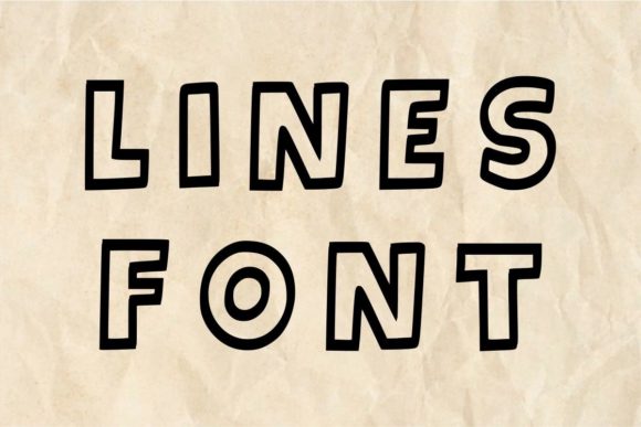 Cute Lines Font - Image 5