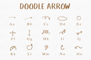 Alternative view of Doodle Arrow Font