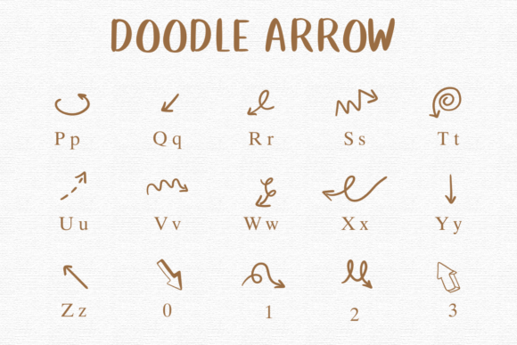Doodle Arrow Font - Image 3