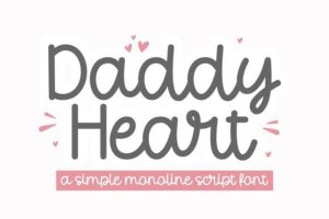 Daddy Heart Font