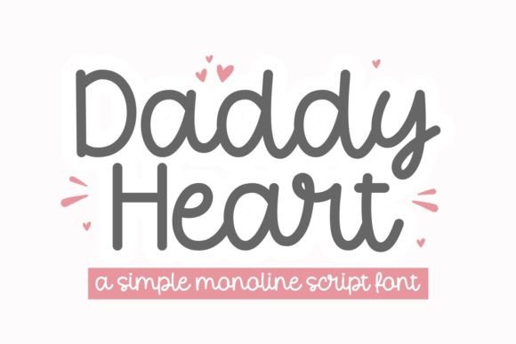 Daddy Heart Font