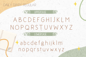 Alternative view of Daily Diary Font