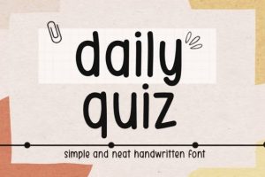 Daily Quiz Font