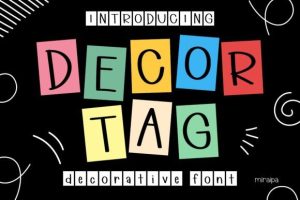 Decor Tag Font Font