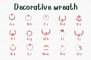Alternative view of Decorative Wreath Font