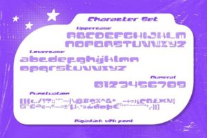 Alternative view of Digistick Font