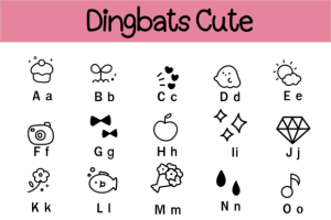 Alternative view of Dingbats Cute Font