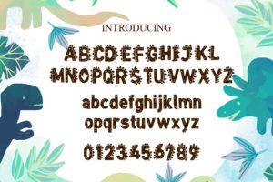Alternative view of Dinomite Font