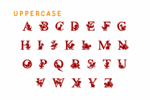 Alternative view of Dinosaur Font