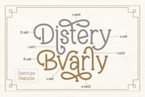 Alternative view of Distery Bvarly Font