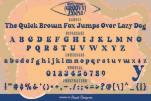 Alternative view of Distressed Groovy Funky Font