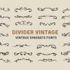 Divider Vintage Font