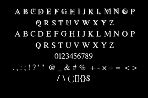 Alternative view of Divine Moon Font