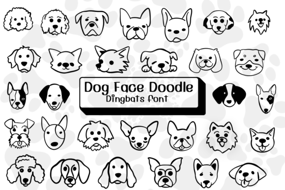 Dog Face Doodle Font