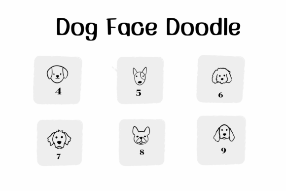 Dog Face Doodle Font - Image 4