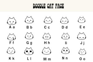 Alternative view of Doodle Cat Face Font
