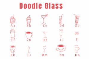 Alternative view of Doodle Glass Font