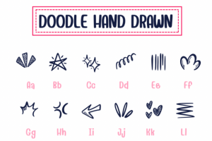 Alternative view of Doodle Hand Drawn Font