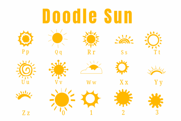 Doodle Sun Font - Image 3