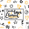 Doodle Love Element Font