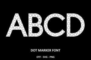 Alternative view of Dot Marker Font