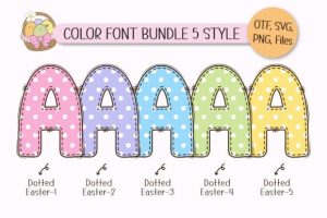Alternative view of Dotted Easter Font