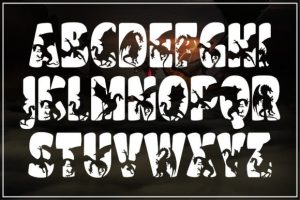 Alternative view of Dragon Font