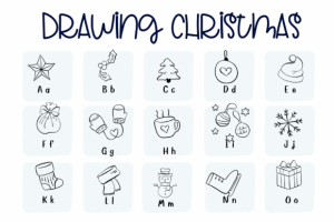 Alternative view of Drawing Christmas Font