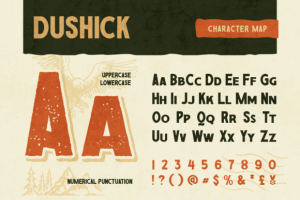 Alternative view of Dushick Font