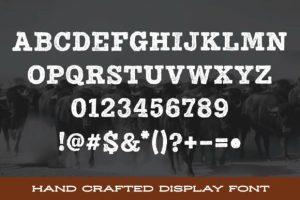 Alternative view of Dusty Stampede Font