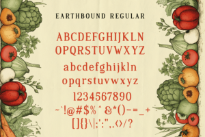 Alternative view of Earthbound Font