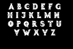 Alternative view of Esoteric Deck Font
