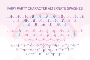 Alternative view of Fairy Party Font