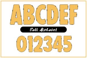Alternative view of Fall Alphabet Font