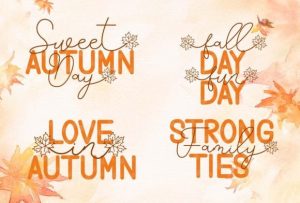 Alternative view of Fall Holiday Font