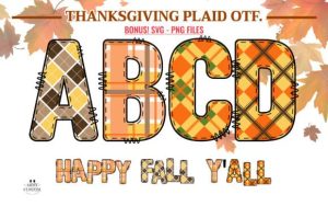 Fall Plaid Bundle Army Font