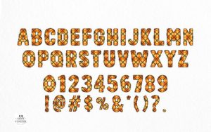 Alternative view of Fall Plaid Bundle Army Font