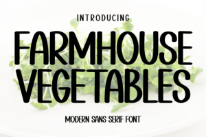 Farmhouse Vegetables Font