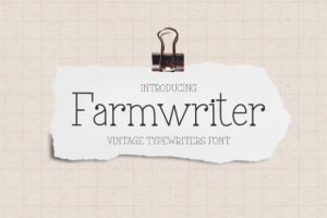 Alternative view of Farmwriter Font