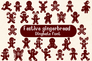 Festive Gingerbread Font