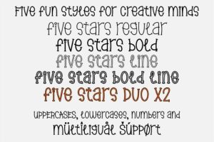 Alternative view of Five Stars Duo Font