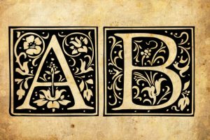 Alternative view of Floral Capitals Font