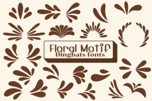 Floral Motif Font