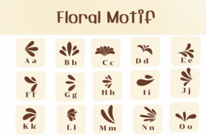 Alternative view of Floral Motif Font